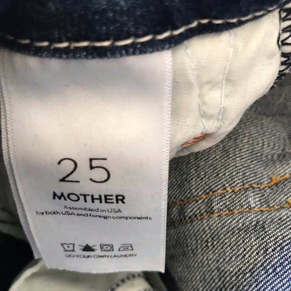 Mother jeans  high waisted looker ankle  fray. W25 wash not rough enough - Picture 5 of 8